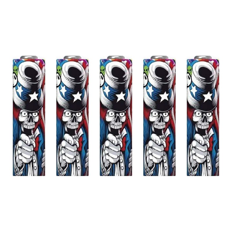 Wraps accus 18650 - Skull Oncle Sam (5pcs)